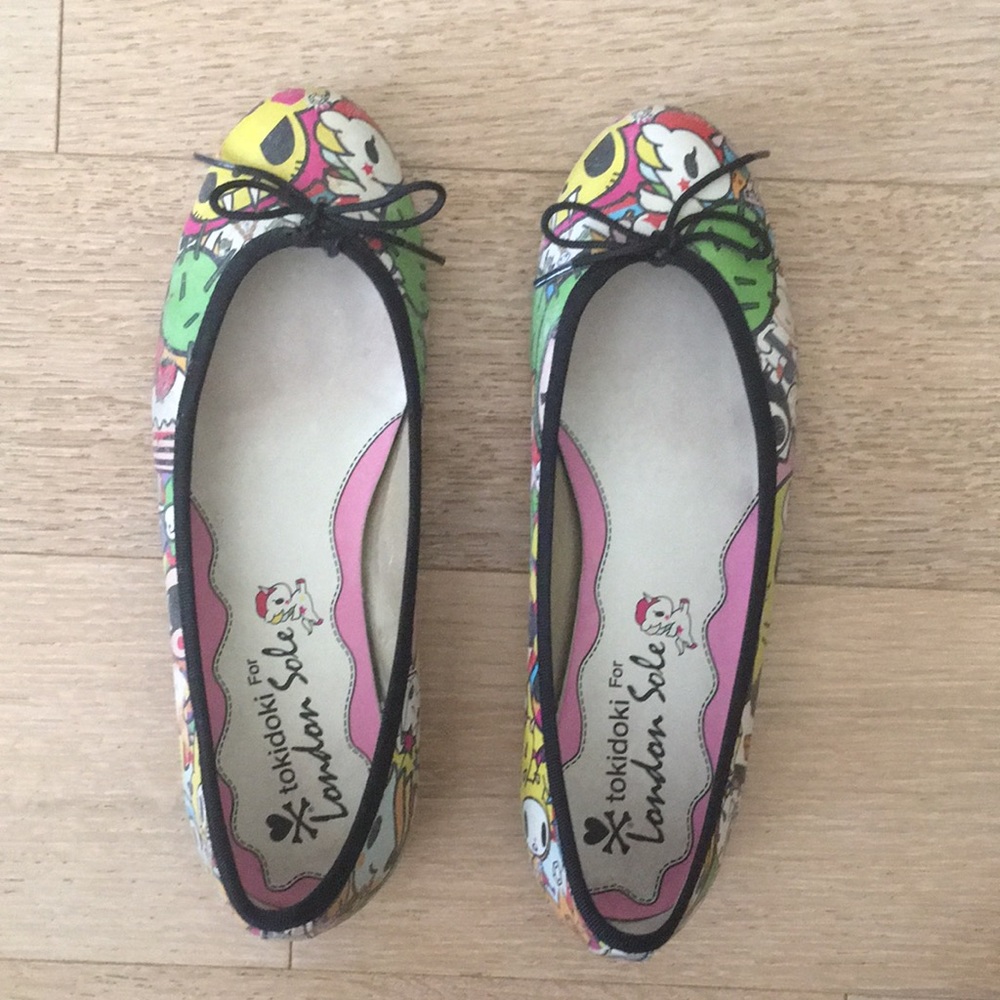 TOKIDOKI FOR LONDON SOLE BALLET FLATS size 7